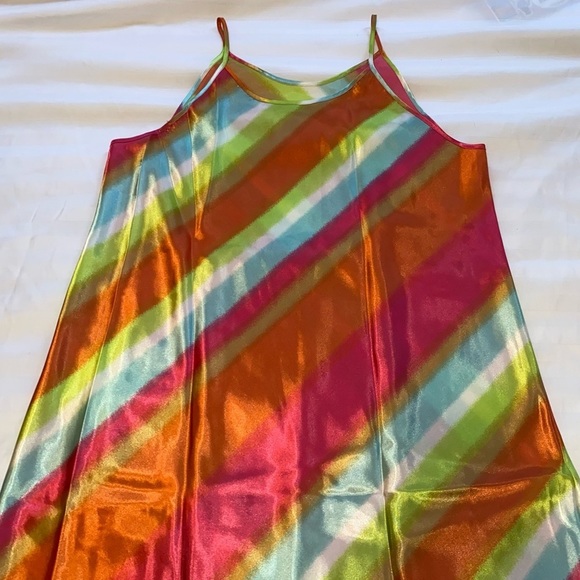 Valerie Stevens Other - Vintage Valerie Stevens Intimates Multicolored Striped Long Slip Night Gown